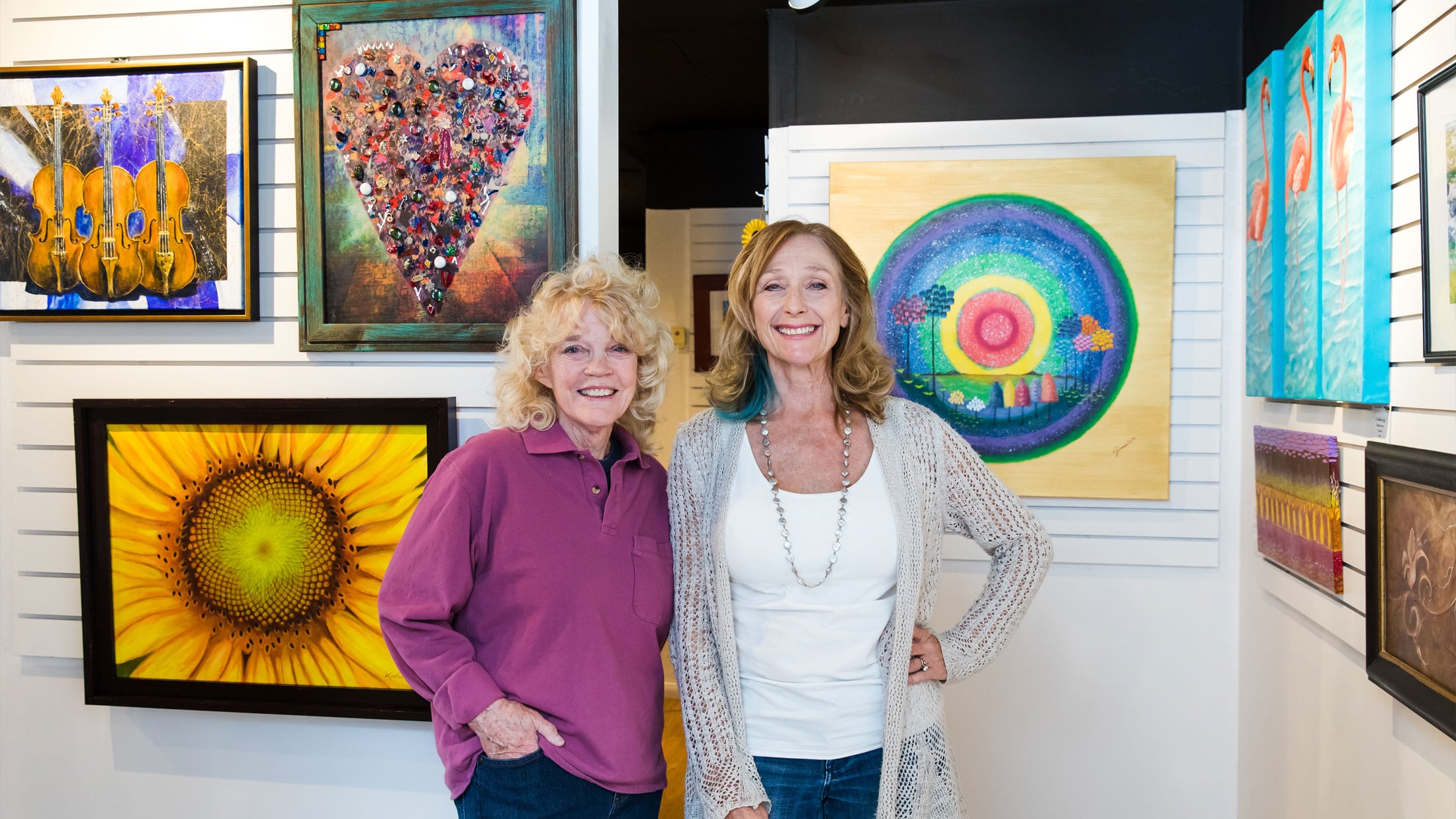 Susan LaBuda and Dotty Fenner of City Lights Art Gallery